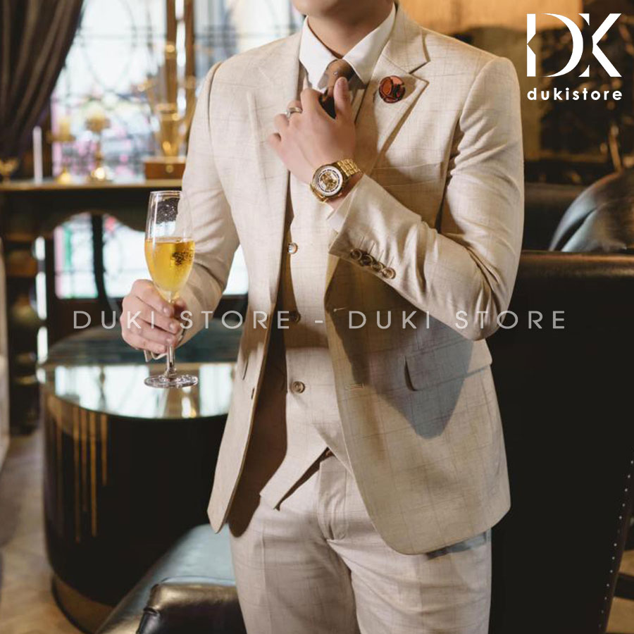 bộ áo vest 2 cúc kẻ caro màu kem đẹp bo-ao-vest-2-cuc-ke-caro-mau-kem-dep-DKB0050-3.jpg